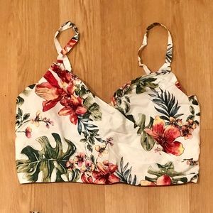 Tropical set bralette/top &high waisted tie shorts
